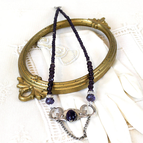 Art Nouveau Style Amethyst Necklace