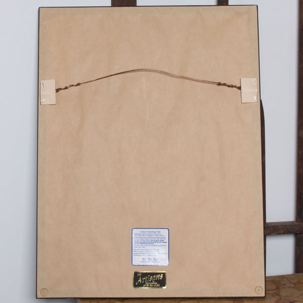 19th c. Framed Antique Architectural Etching Caryatid