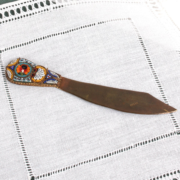 Vintage Italian Micromosaic Letter Opener