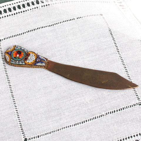 Vintage Italian Micromosaic Letter Opener
