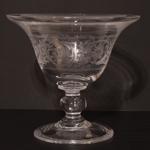 Handcrafted Italian Crystal Centerpiece Bowl