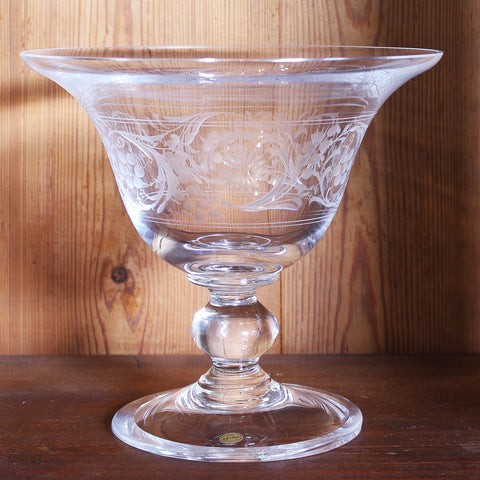 Handcrafted Italian Crystal Centerpiece Bowl