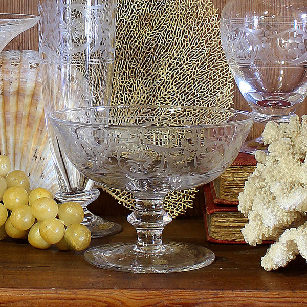 Handcrafted Italian Crystal Compote Dish