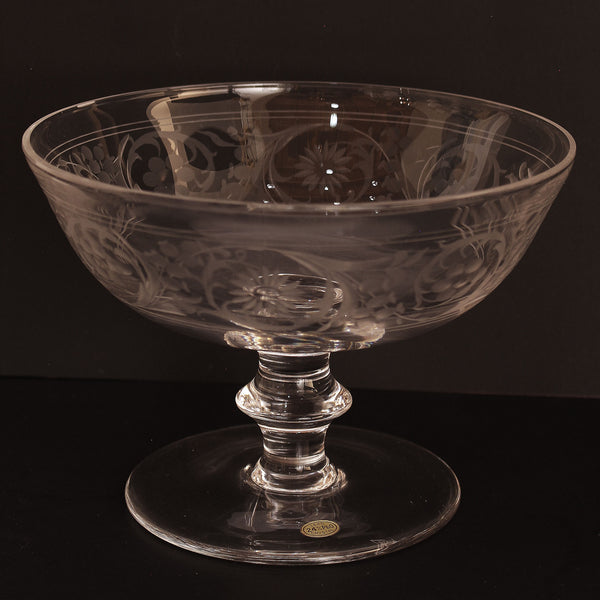 Handcrafted Italian Crystal Compote Dish