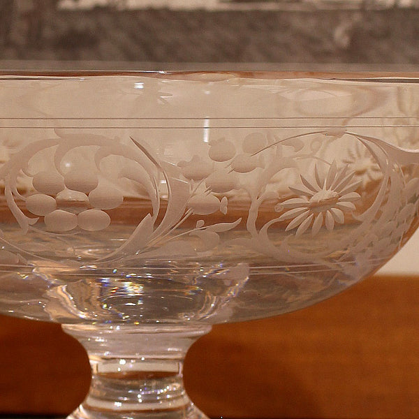 Handcrafted Italian Crystal Compote Dish
