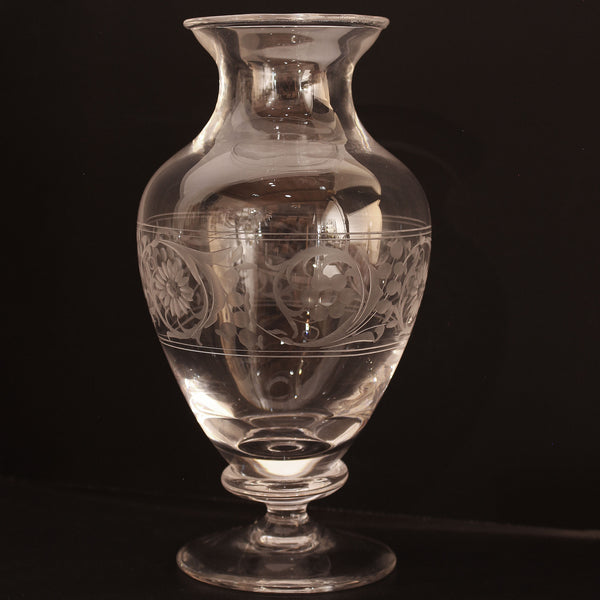 Handcrafted Italian Crystal Flower Vase