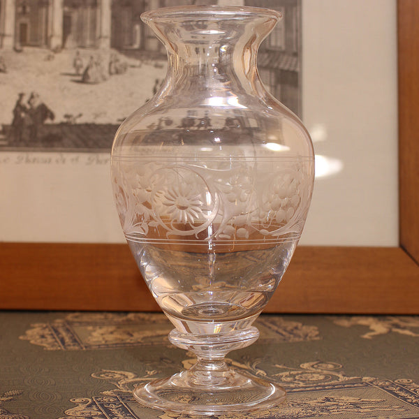Handcrafted Italian Crystal Flower Vase