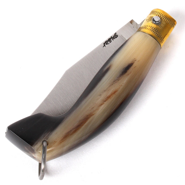 Small Arburese Pocket Knife with Cow Horn Handle