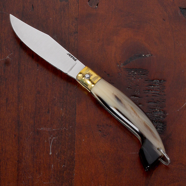 Small Arburese Pocket Knife with Cow Horn Handle