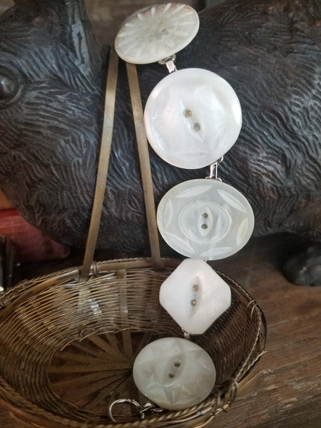 Vintage Mother of Pearl Button Bracelet