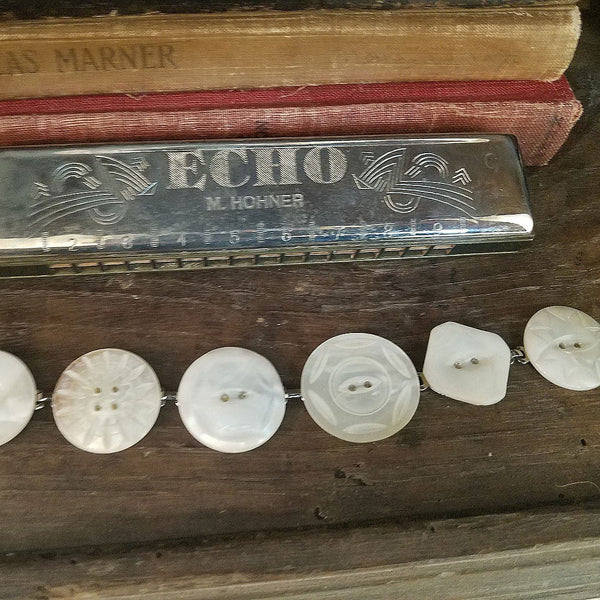 Vintage Mother of Pearl Button Bracelet