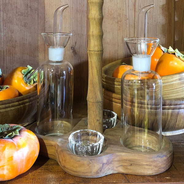 Olive Wood Oil & Vinegar Set