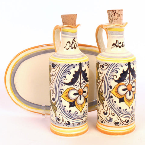 Palmetta Persiana Oil & Vinegar Set - Fatto a Mano Antiques - 1