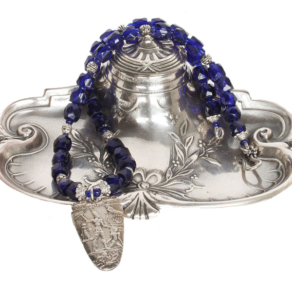 Purple Glass Egyptian Style Necklace