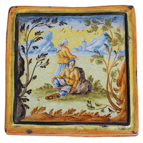 Handcrafted Ceramic Art Tile by Silva Sabatini