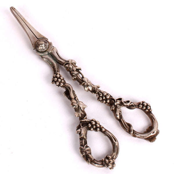 Sterling Silver Grape Shears c. 1900 - Fatto a Mano Antiques - 1