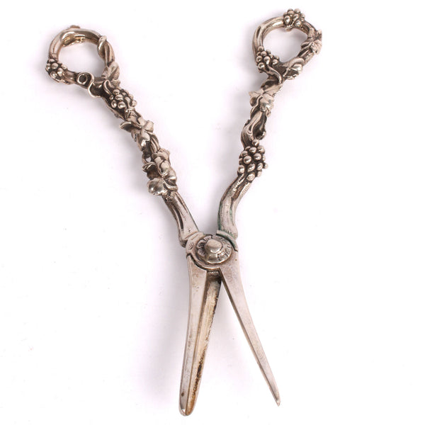 Sterling Silver Grape Shears c. 1900 - Fatto a Mano Antiques - 4
