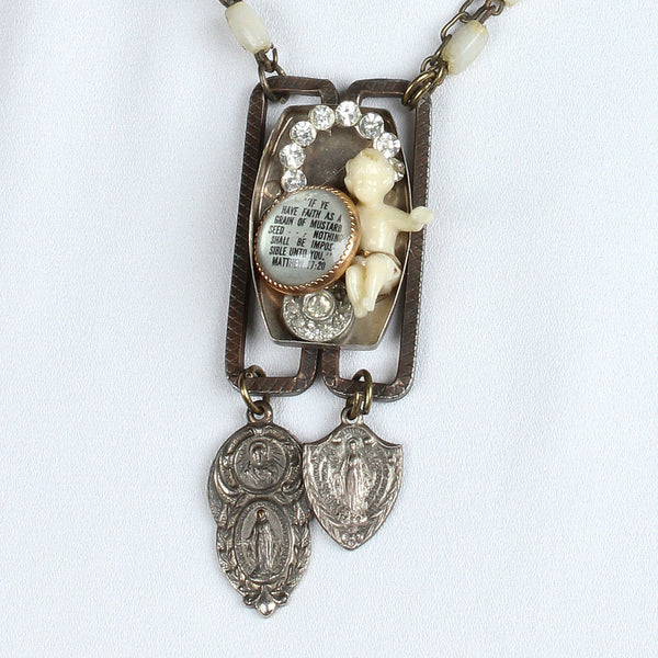 Mother of Pearl Assemblage Necklace