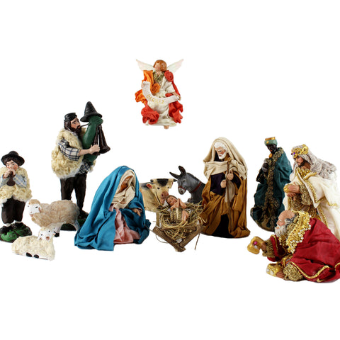 Set of Handmade Terracotta Nativity Figurines from Naples - Fatto a Mano Antiques - 1