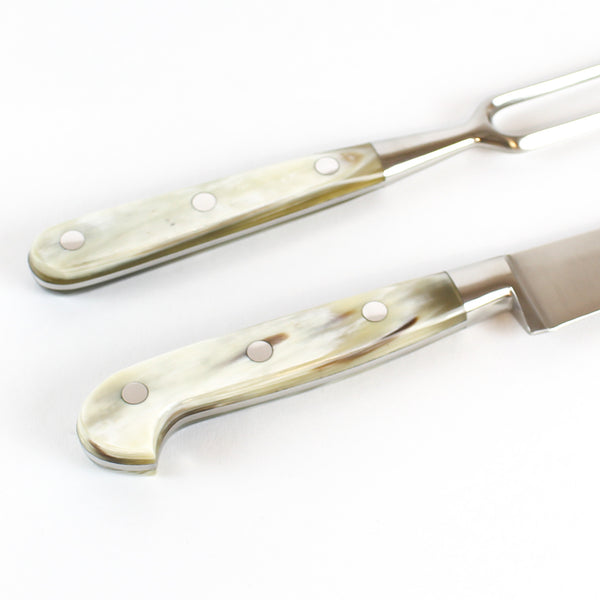 Roasting Set with Cow Horn - Fatto a Mano Antiques - 4