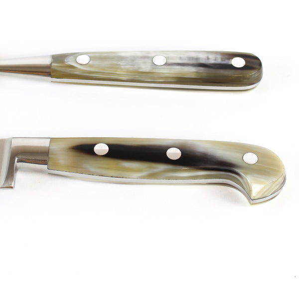 Roasting Set with Cow Horn - Fatto a Mano Antiques - 3