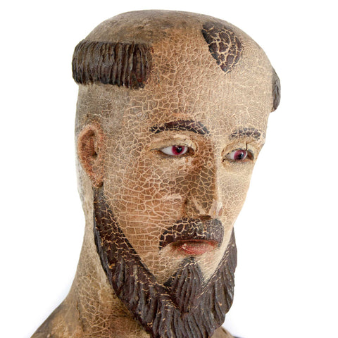 Antique St. Francis of Assisi Bust - Fatto a Mano Antiques - 1